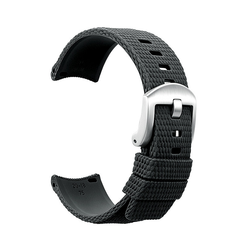 Curved End FKM Rubber Quick Release Watch Strap - Blue
