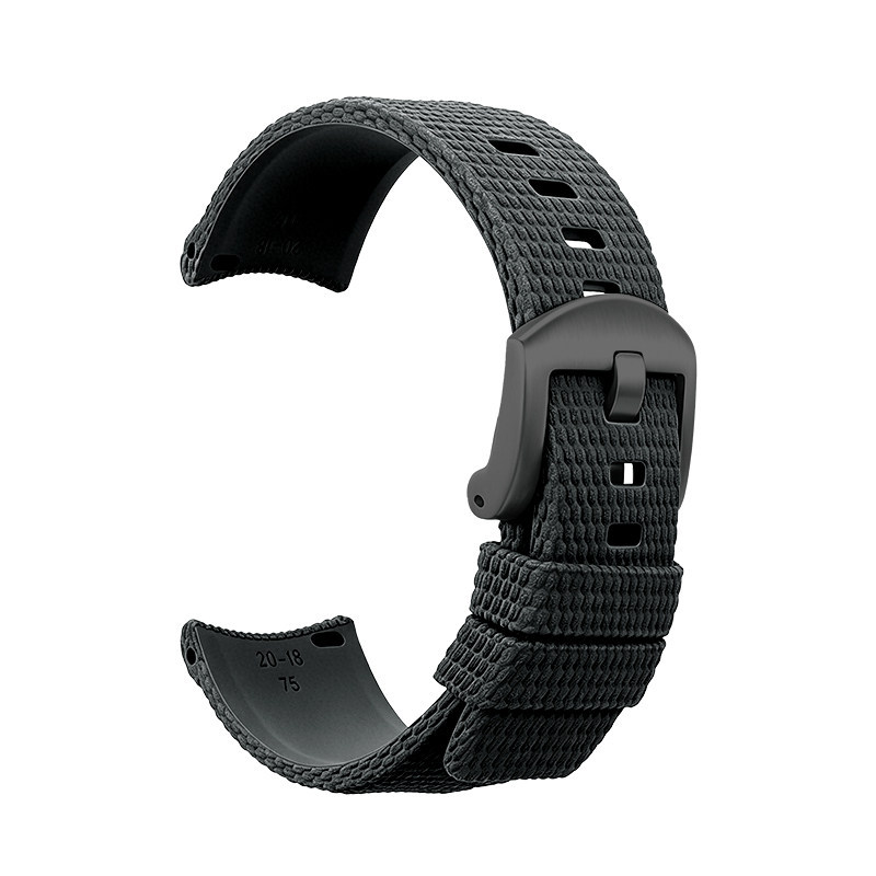 Curved End FKM Rubber Quick Release Watch Strap - Blue