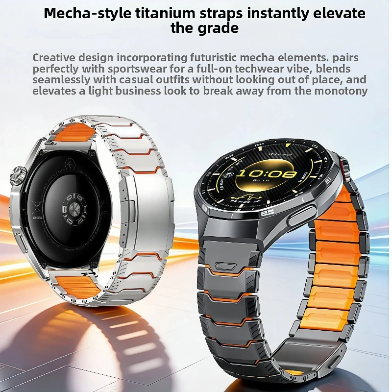 Titanium-Silicone Hybrid Strap for Huawei GT5 Pro