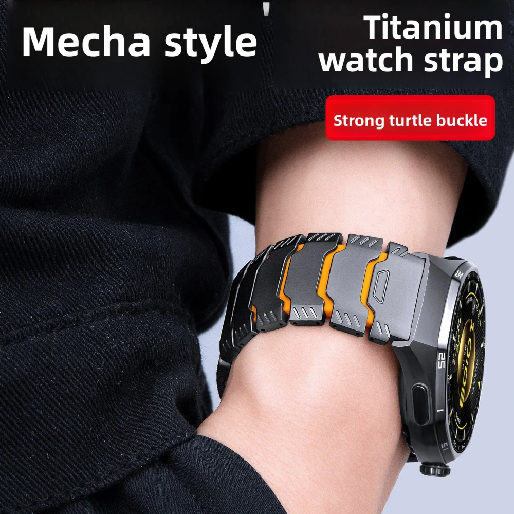 Titanium-Silicone Hybrid Strap for Huawei GT5 Pro