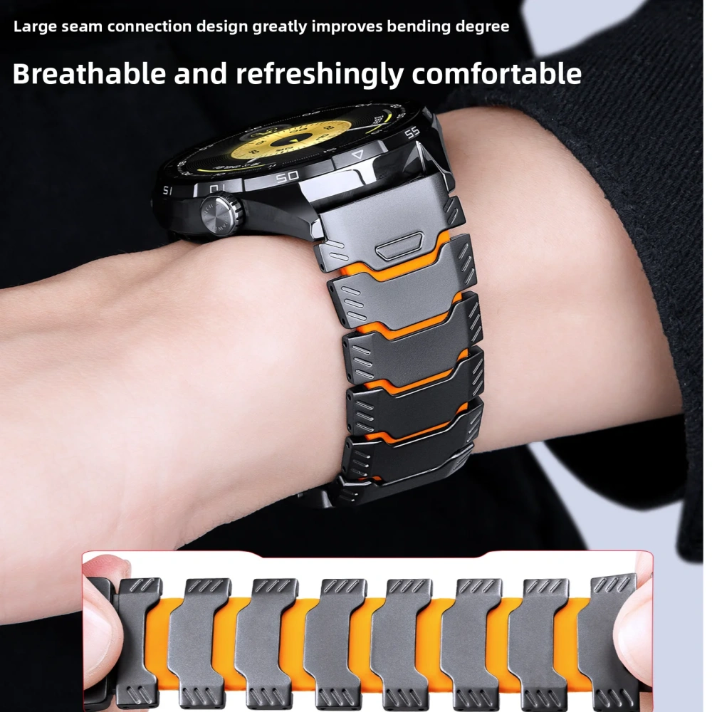 Titanium-Silicone Hybrid Strap for Huawei GT5 Pro