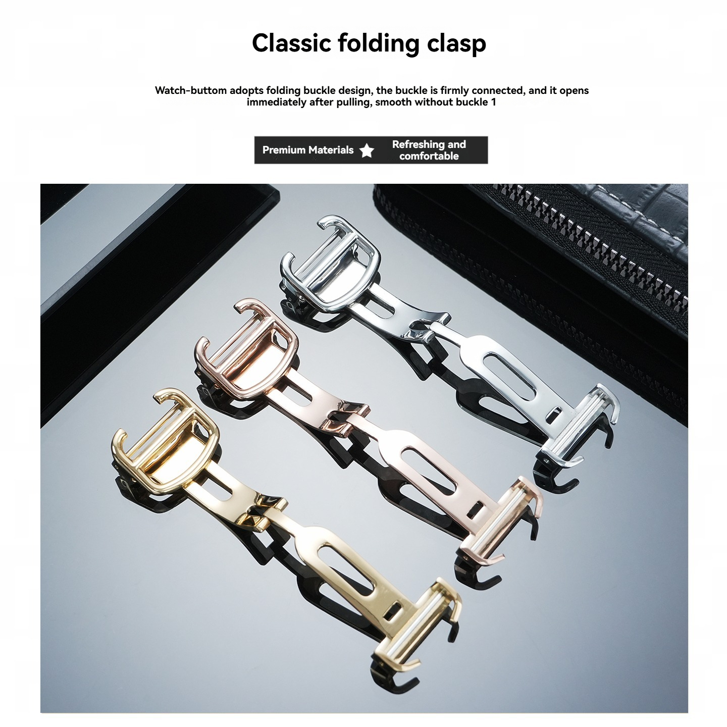 Matte Crocodile Tail Strap for Cartier Ballon Bleu – Double Raised Tapered Ends & Calfskin Lining