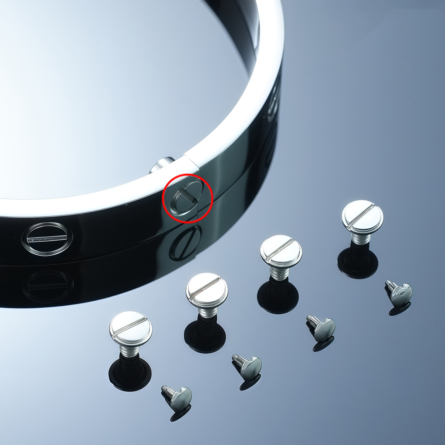 Replacement Stainless Steel Screw and Cap for LOVE Style Bangle