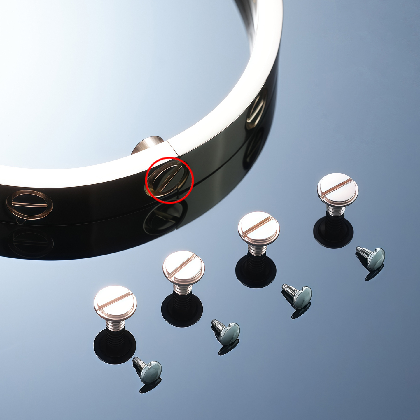 Replacement Stainless Steel Screw and Cap for LOVE Style Bangle