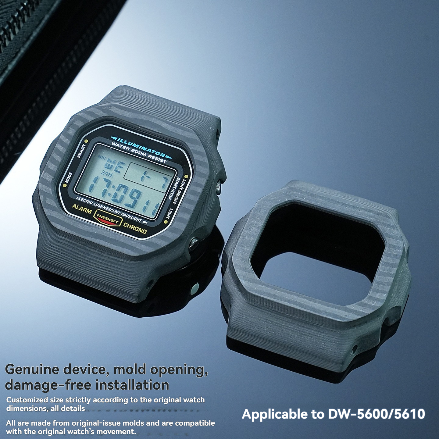Carbon Fiber Case for Casio G-SHOCK Square – DW5600/5610 & GMW-B5000