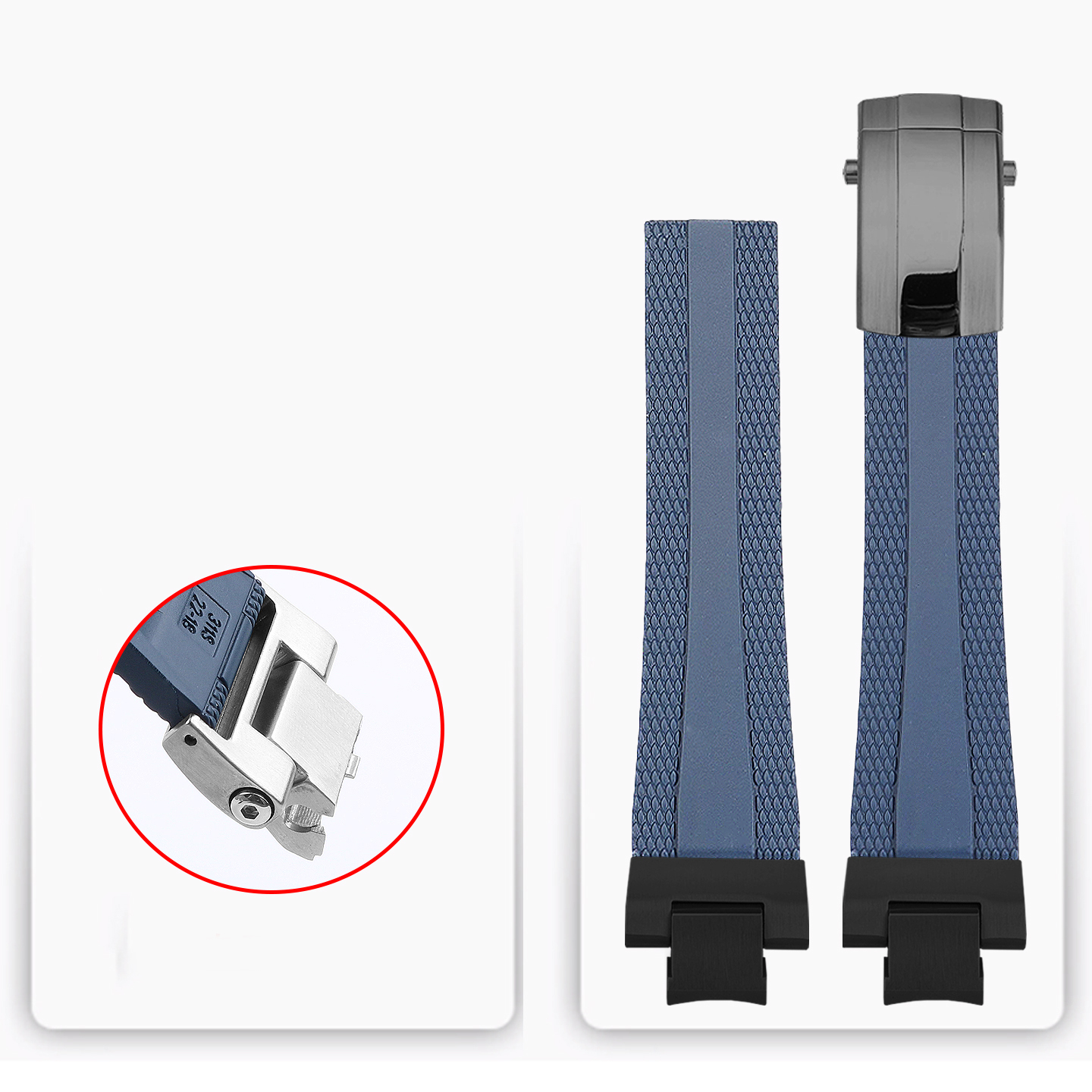 Cleaning watch strap with cloth