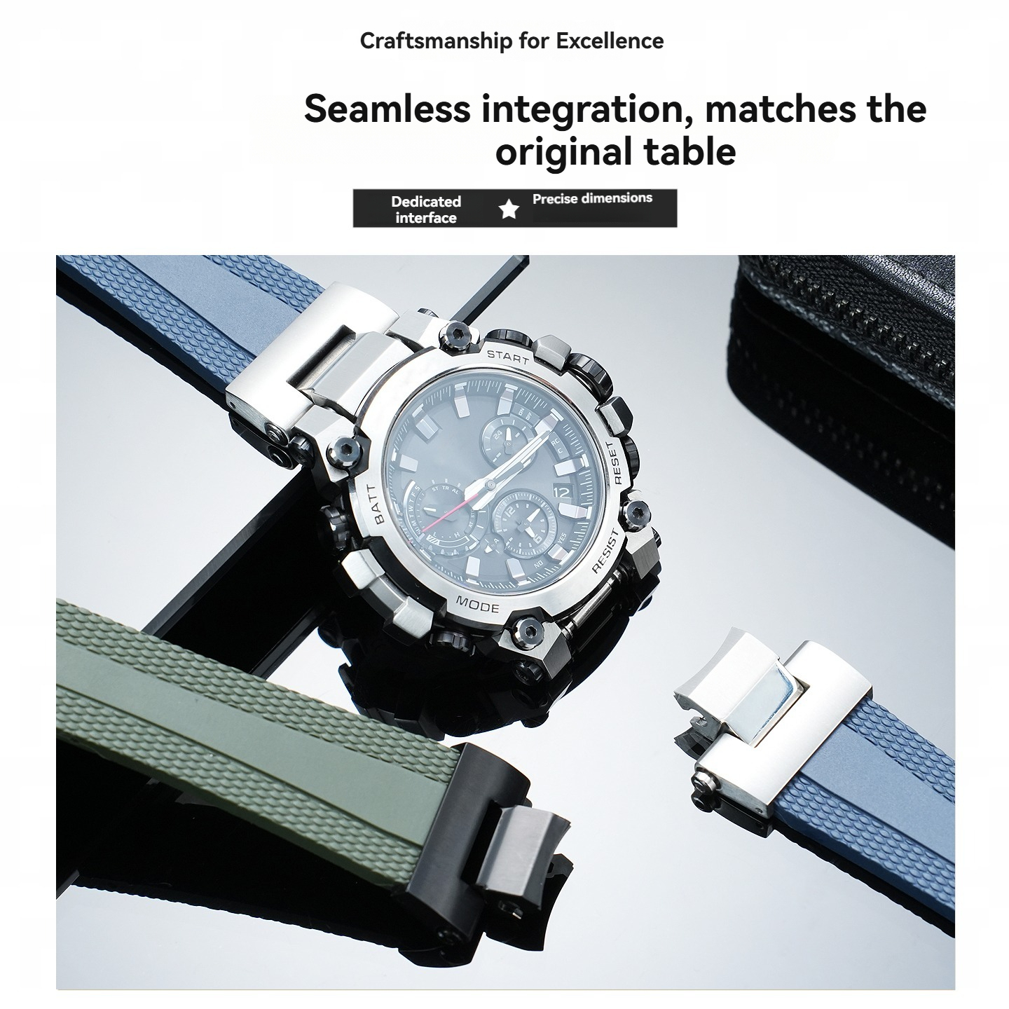 Quick release button on watch strap