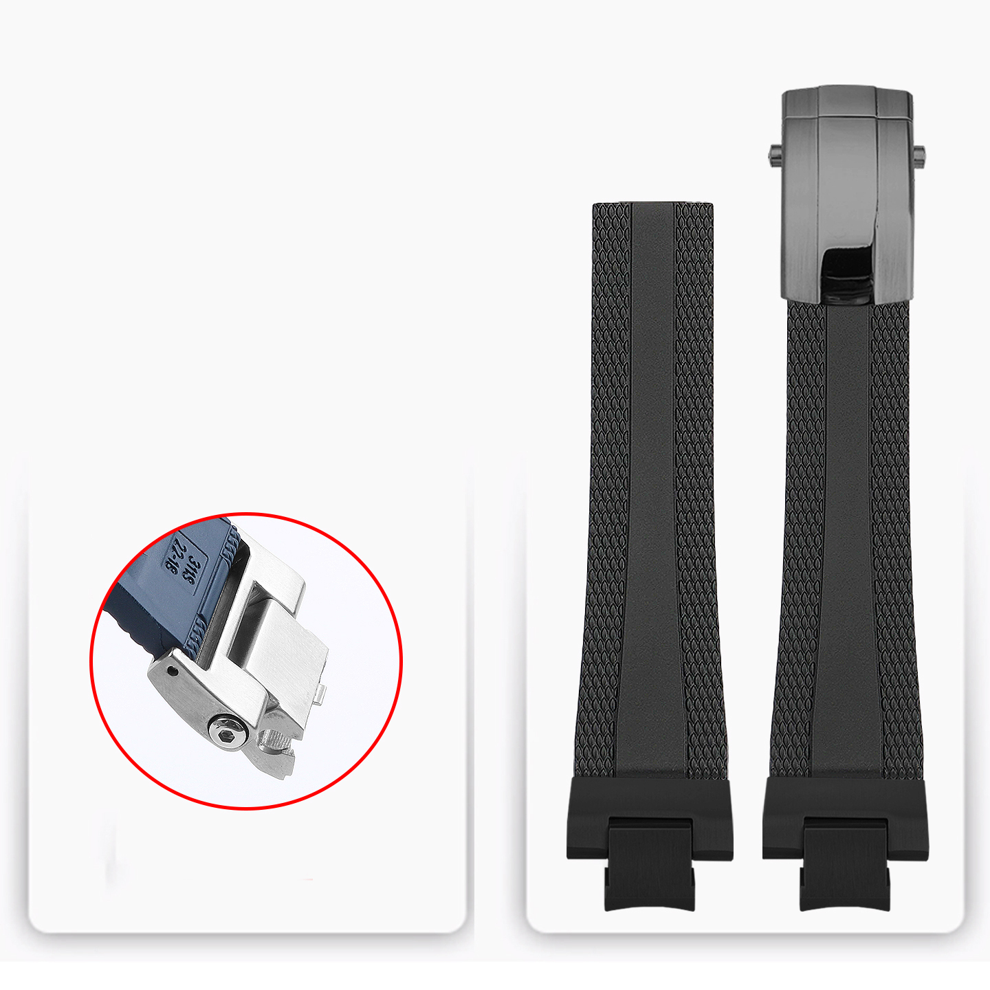 FKM Rubber Watch Band for Casio MTG-B3000 – Quick Release Design