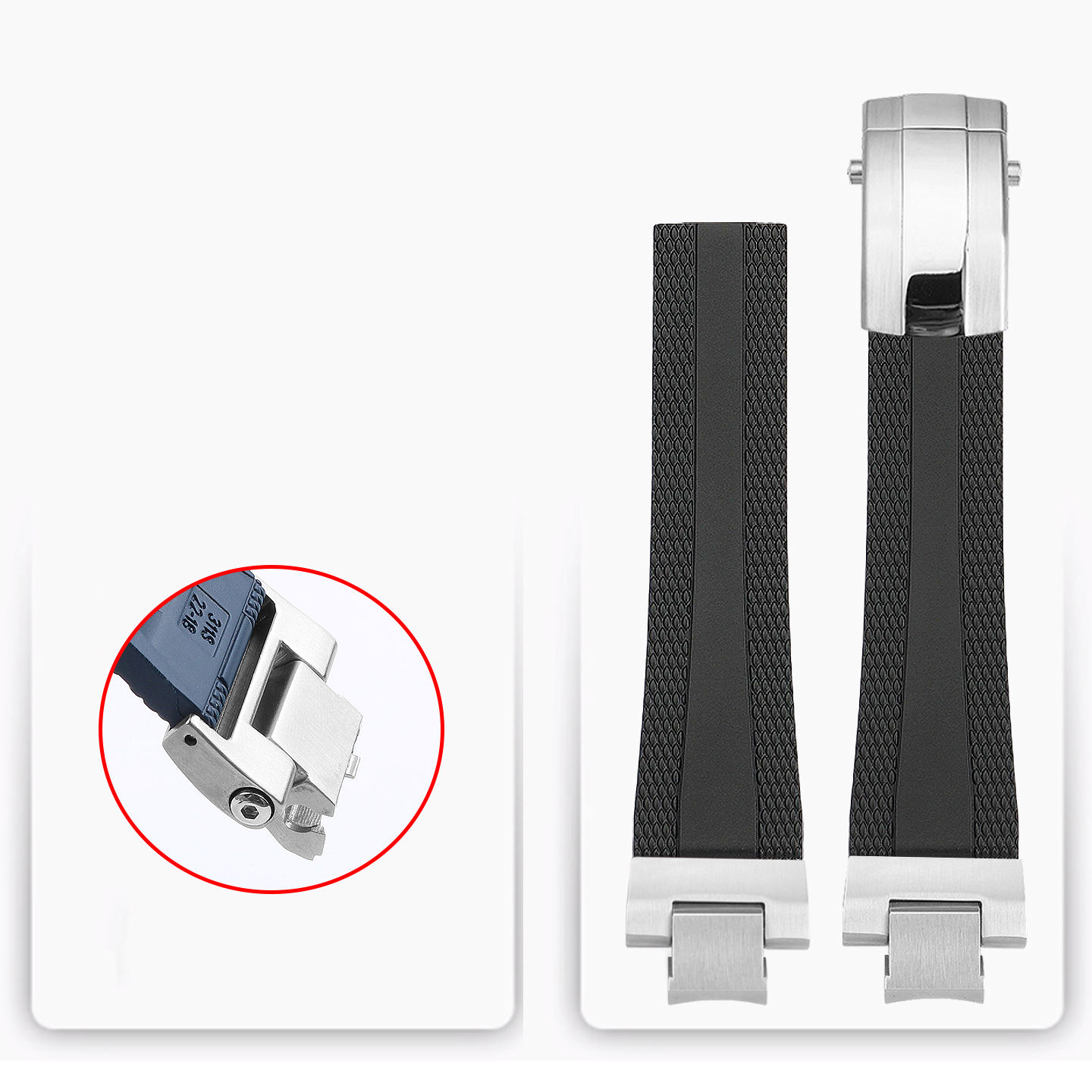 FKM Rubber Watch Band for Casio MTG-B3000 – Quick Release Design