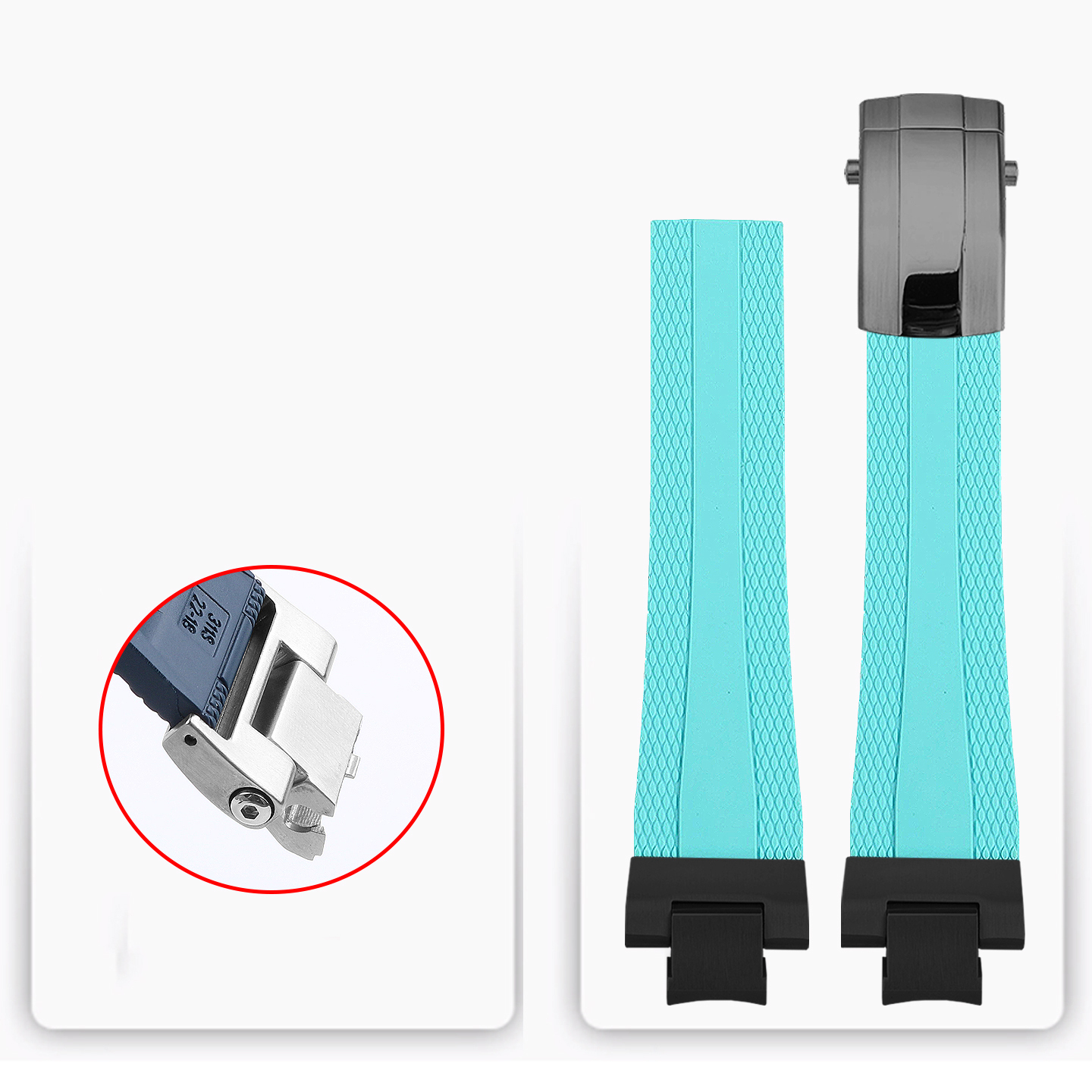 FKM Rubber Watch Band for Casio MTG-B3000 – Quick Release Design