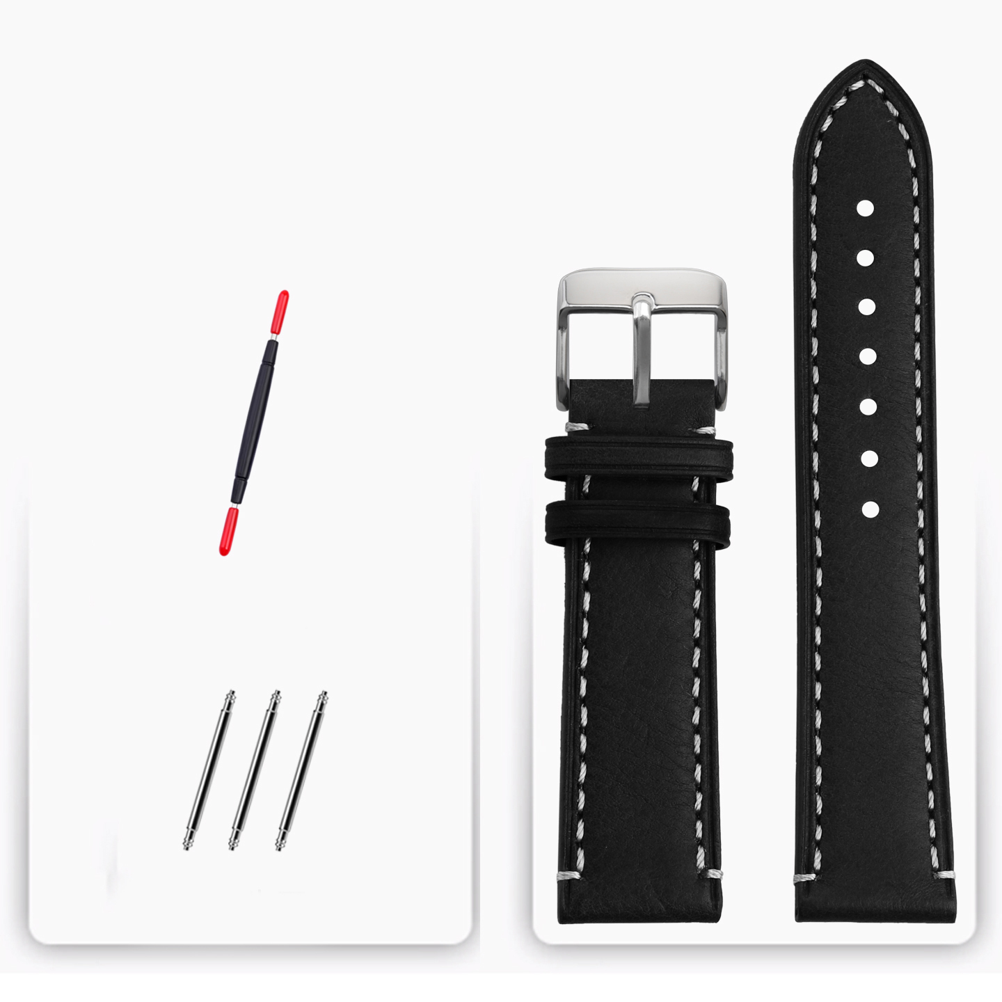 Italian Leather Watch Strap for Rolex Tissot Tudor – Double-Layer Calfskin in 20/22mm.