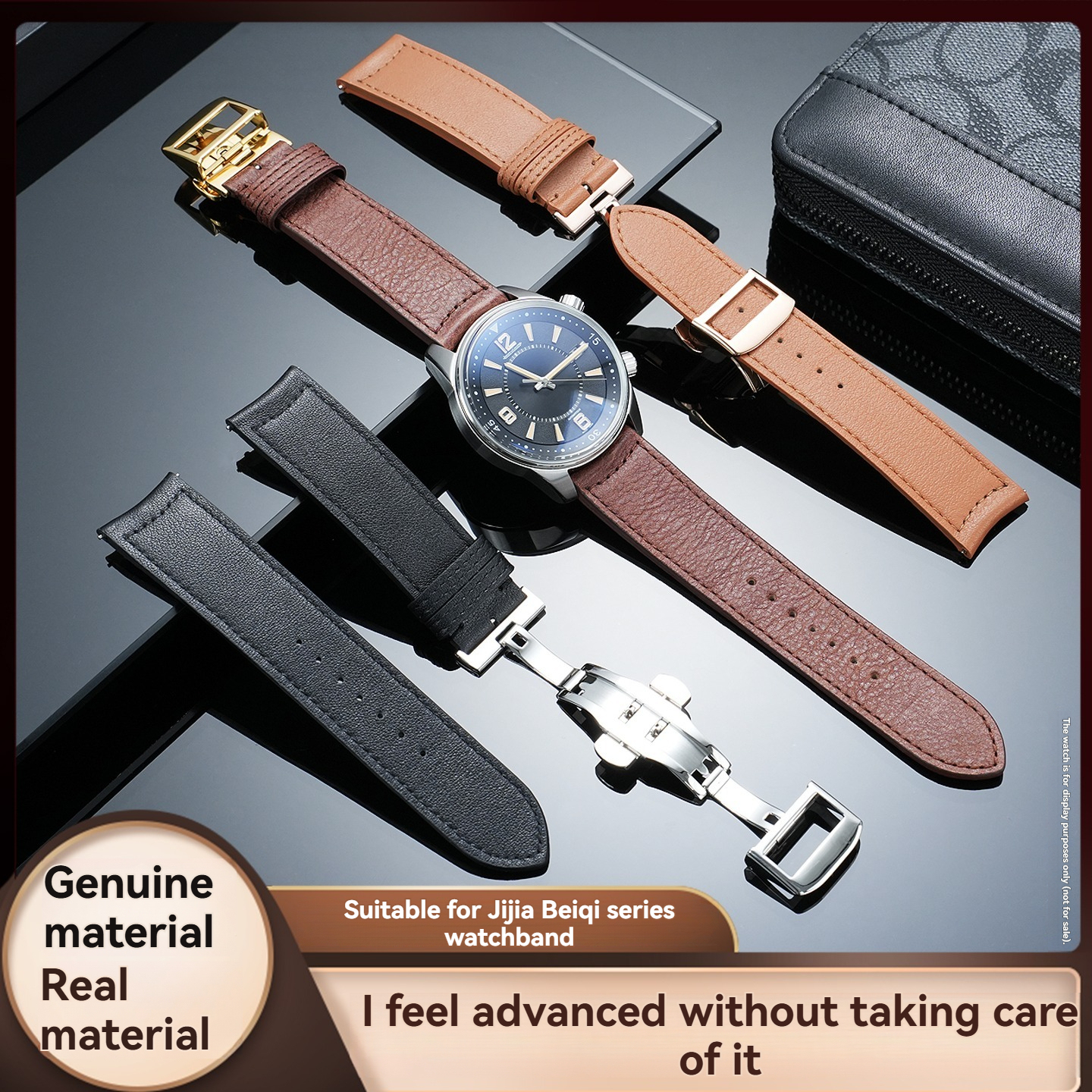 Genuine Leather Watch Strap for Jaeger-LeCoultre Master Geographique/Polaris