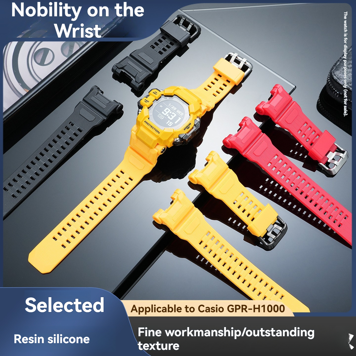 Replacement Resin Watch Band for Casio GPR-H1000 Rangeman 3rd Gen