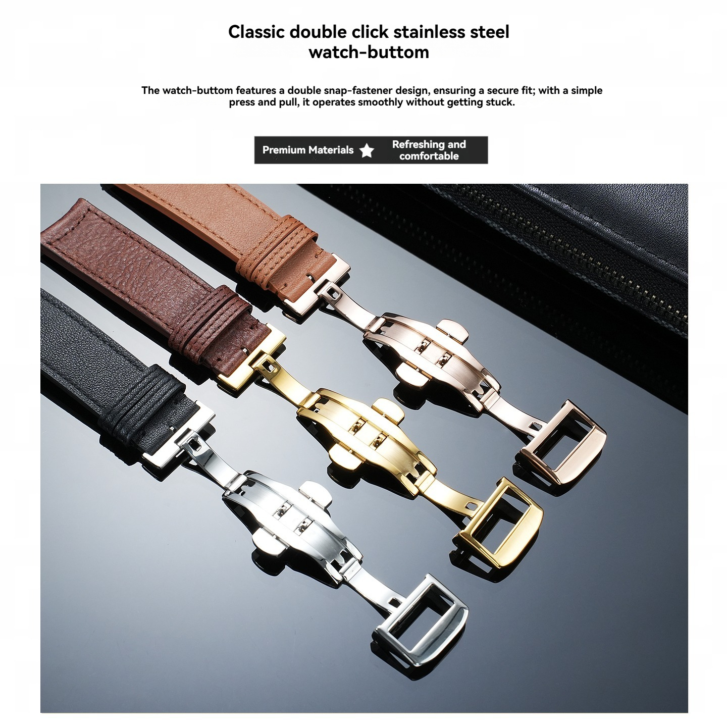 Genuine Leather Watch Strap for Jaeger-LeCoultre Master Geographique/Polaris