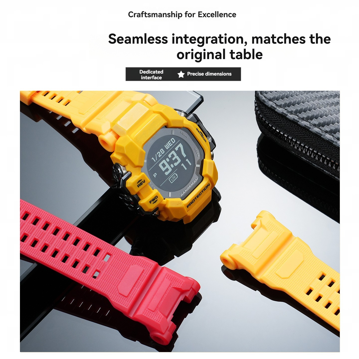 Replacement Resin Watch Band for Casio GPR-H1000 Rangeman 3rd Gen