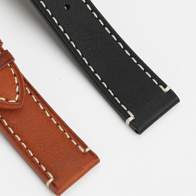 Italian Leather Watch Strap for Rolex Tissot Tudor – Double-Layer Calfskin in 20/22mm.