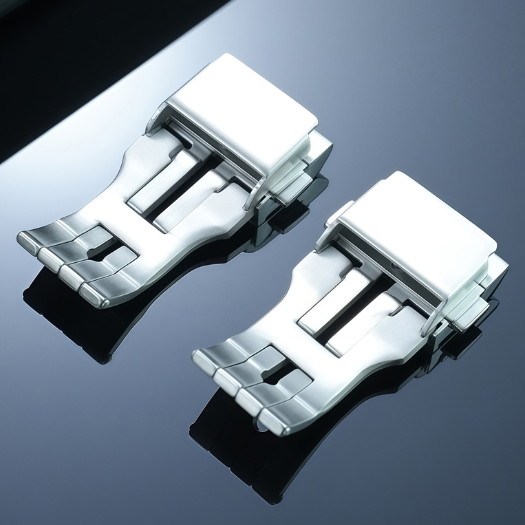 Solid Stainless Steel Folding Clasp for Bell  Ross BR05/BRX5 – 18mm Width