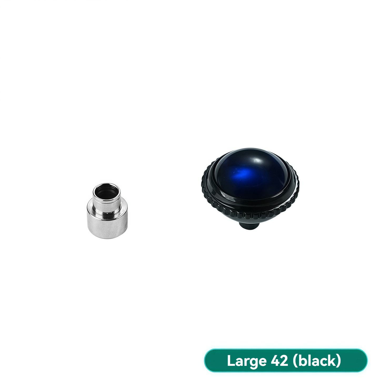 Replacement Stainless Steel Crown for Cartier Ballon Bleu 28/33/36/42mm – Fluted Crown with Synthetic Spinel