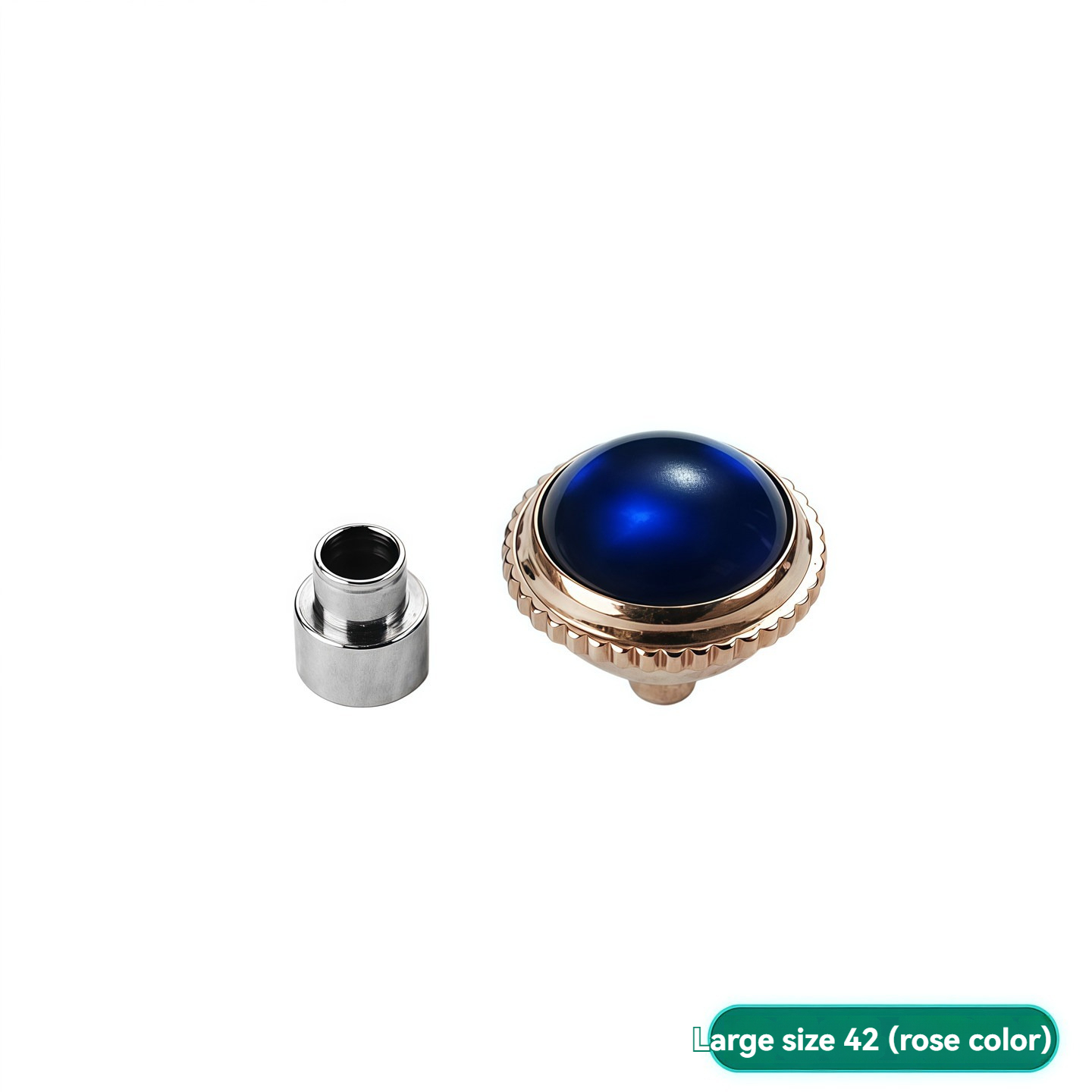 Replacement Stainless Steel Crown for Cartier Ballon Bleu 28/33/36/42mm – Fluted Crown with Synthetic Spinel
