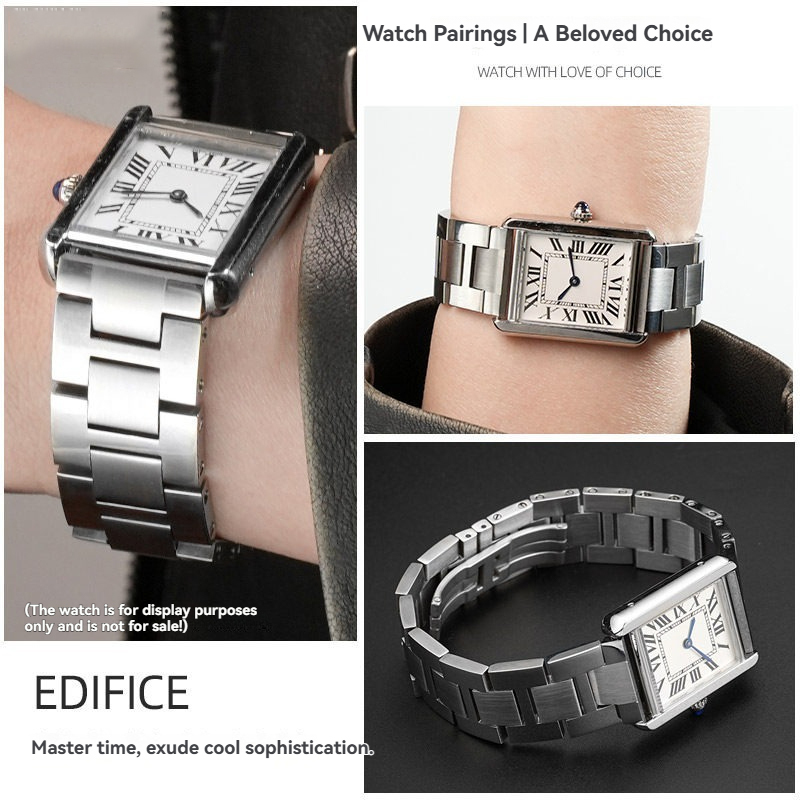 Replacement Stainless Steel Bracelet for Cartier Tank Must
