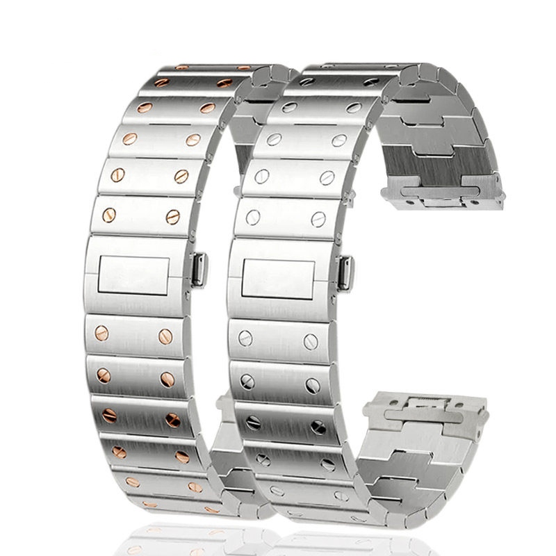 Replacement QuickSwitch Stainless Steel Bracelet for Cartier Santos WHSA0007/W2SA0009 – 21mm