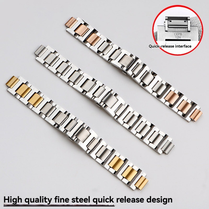 Replacement Quick Release Stainless Steel Bracelet for Cartier Ballon Bleu W69012Z4 – 42mm