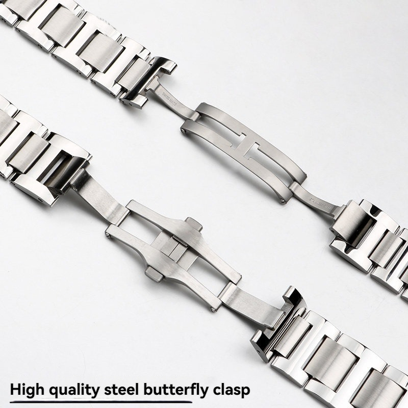Replacement Quick Release Stainless Steel Bracelet for Cartier Ballon Bleu W69012Z4 – 42mm