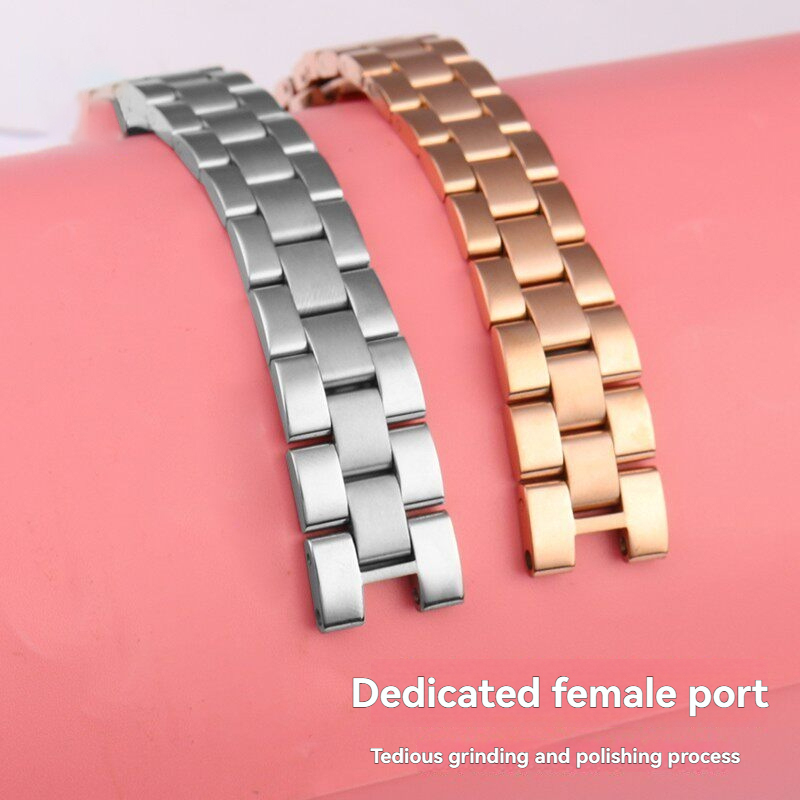 Replacement Notched Stainless Steel Bracelet for Cartier Ballon Blanc W4BL0002/WJBL0008 – 14mm Steel Band