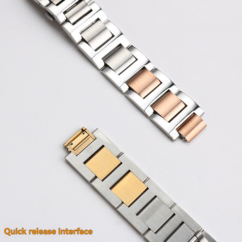 Replacement Quick Release Stainless Steel Bracelet for Cartier Ballon Bleu W69012Z4 – 42mm