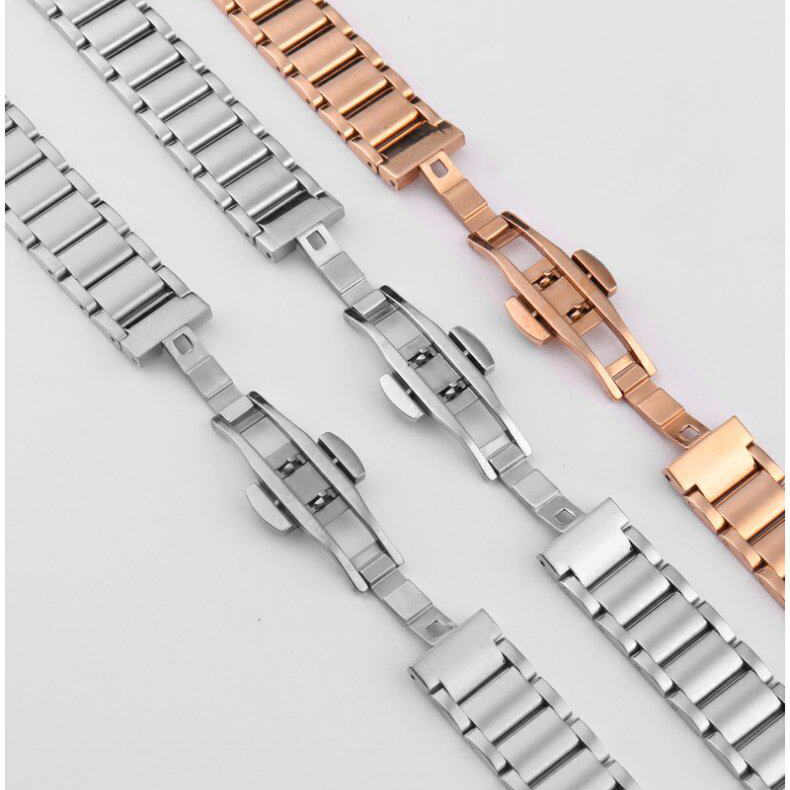 Replacement Notched Stainless Steel Bracelet for Cartier Ballon Blanc W4BL0002/WJBL0008 – 14mm Steel Band