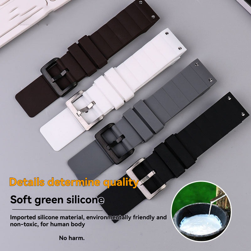 Replacement Silicone Watch Strap for Cartier Santos 100 – 23mm Rubber Band