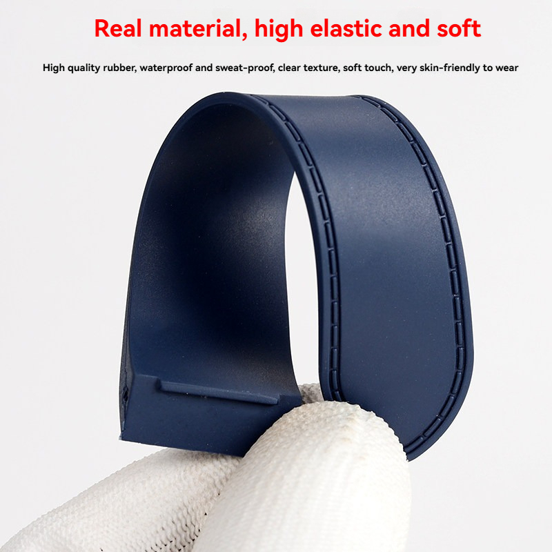 Replacement Silicone Watch Strap for Cartier Santos 100 – 23/25mm Rubber Band.