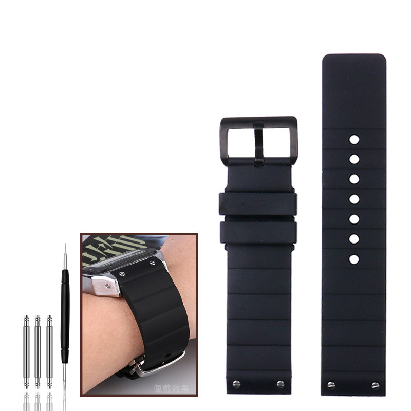Replacement Silicone Watch Strap for Cartier Santos 100 – 23mm Rubber Band