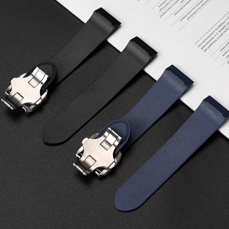Replacement Silicone Watch Strap for Cartier Santos 100 – 23/25mm Rubber Band.