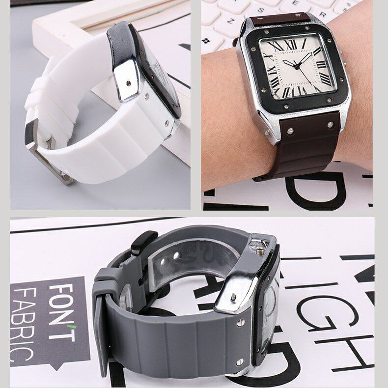 Replacement Silicone Watch Strap for Cartier Santos 100 – 23mm Rubber Band
