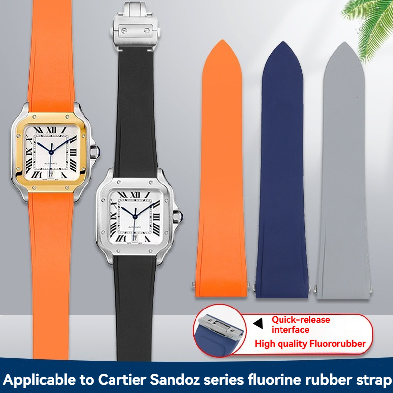 Replacement FKM Rubber Strap for Cartier Santos WSSA0018 – QuickSwitch  21mm