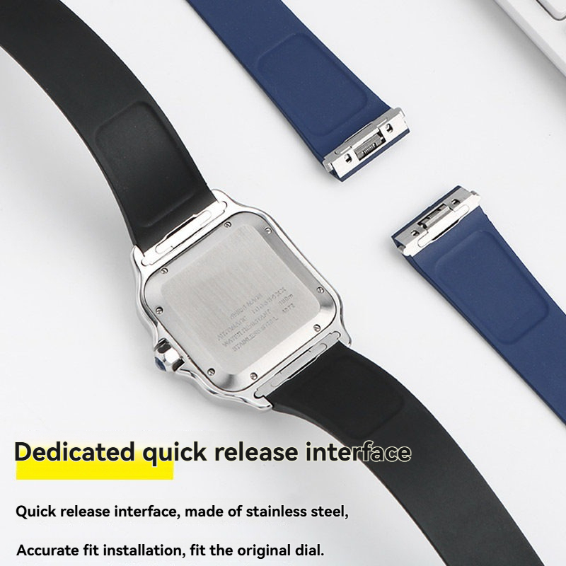 Replacement FKM Rubber Strap for Cartier Santos WSSA0018 – QuickSwitch  21mm