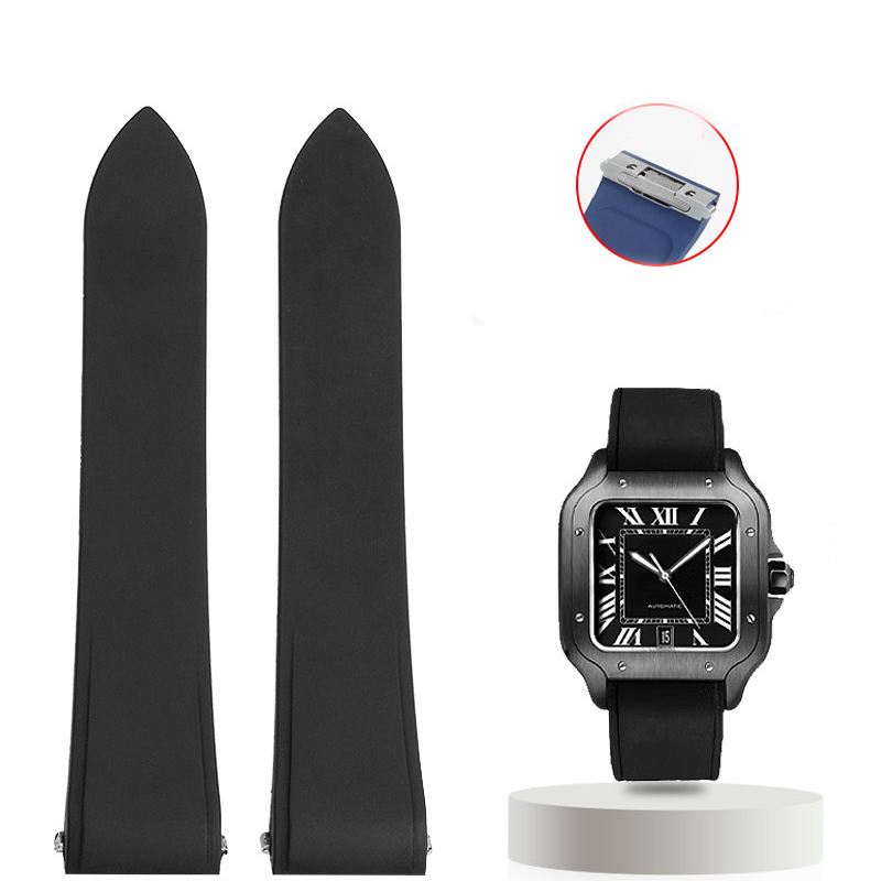 Replacement FKM Rubber Strap for Cartier Santos WSSA0018 – QuickSwitch  21mm