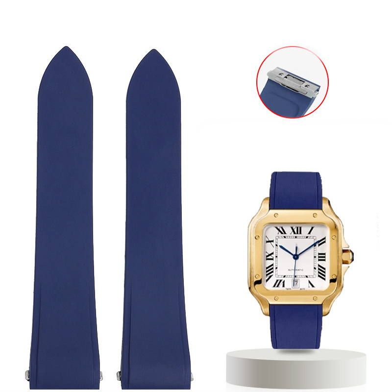 Replacement FKM Rubber Strap for Cartier Santos WSSA0018 – QuickSwitch  21mm