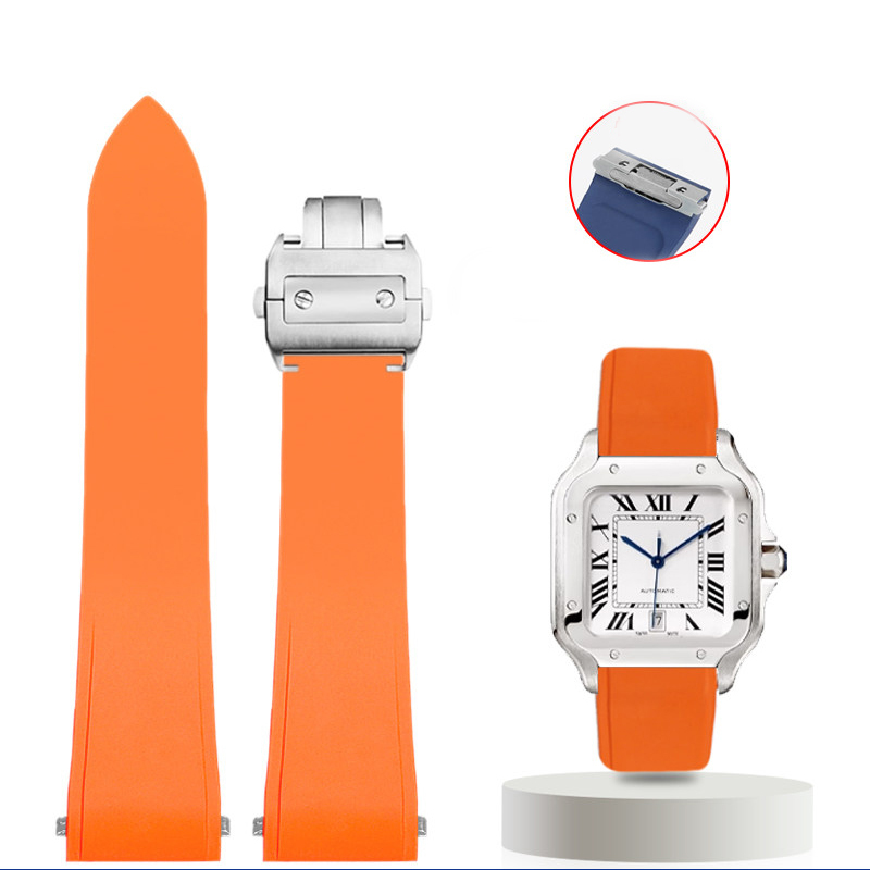 Replacement FKM Rubber Strap for Cartier Santos WSSA0018 – QuickSwitch  21mm