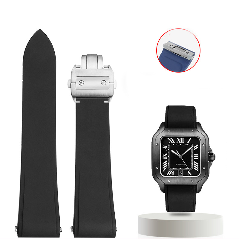 Replacement FKM Rubber Strap for Cartier Santos WSSA0018 – QuickSwitch  21mm
