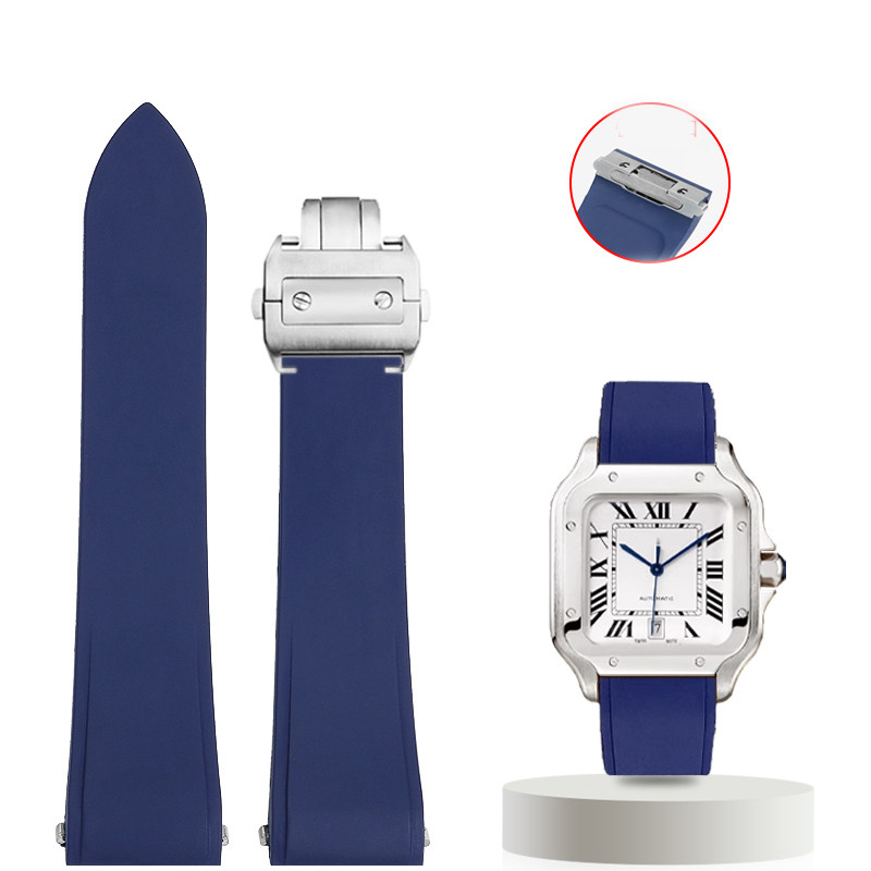 Replacement FKM Rubber Strap for Cartier Santos WSSA0018 – QuickSwitch  21mm