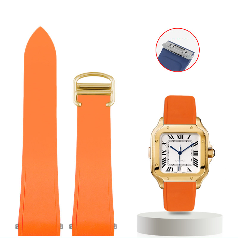 Replacement FKM Rubber Strap for Cartier Santos WSSA0018 – QuickSwitch  21mm