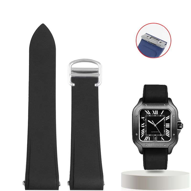 Replacement FKM Rubber Strap for Cartier Santos WSSA0018 – QuickSwitch  21mm