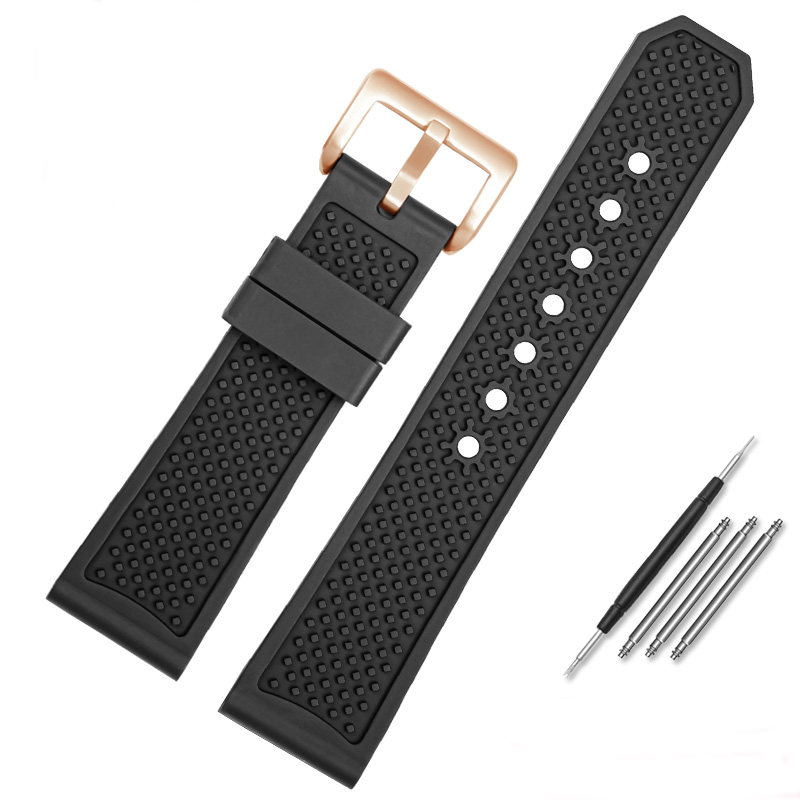 Replacement FKM Rubber Watch Strap for Cartier Calibre W7100055/WGCA0010 – 23mm