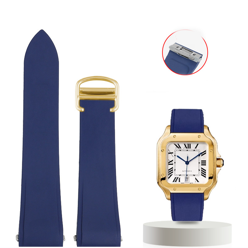 Replacement FKM Rubber Strap for Cartier Santos WSSA0018 – QuickSwitch  21mm