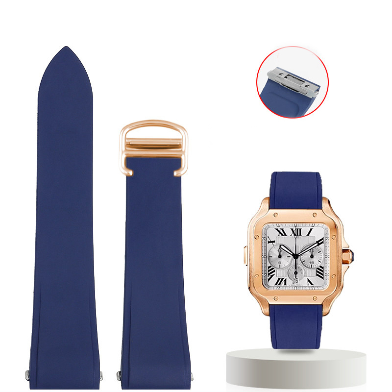 Replacement FKM Rubber Strap for Cartier Santos WSSA0018 – QuickSwitch  21mm
