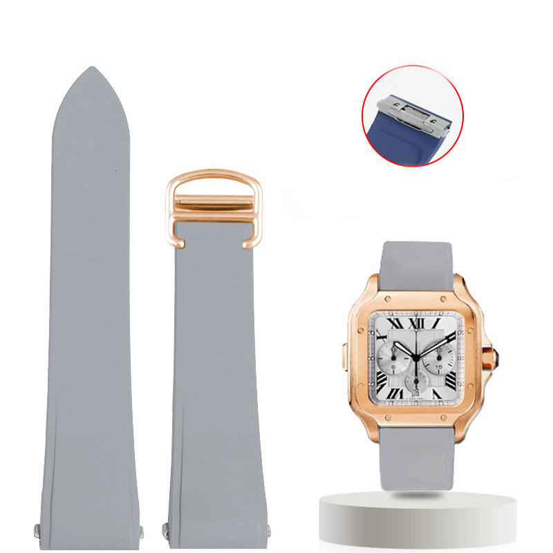 Replacement FKM Rubber Strap for Cartier Santos WSSA0018 – QuickSwitch  21mm