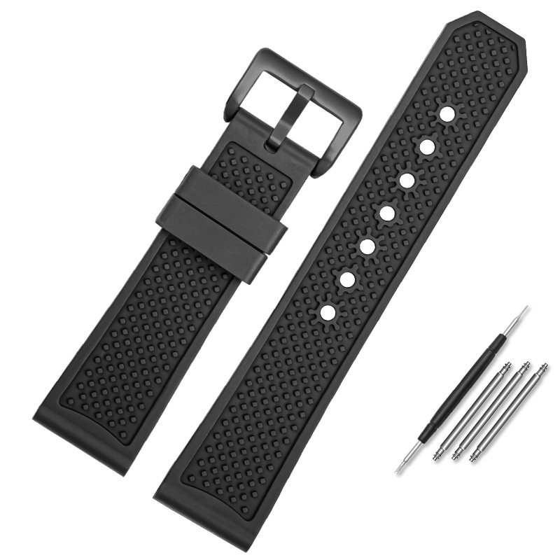 Replacement FKM Rubber Watch Strap for Cartier Calibre W7100055/WGCA0010 – 23mm
