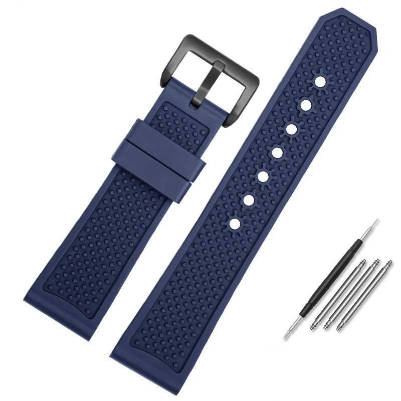 Replacement FKM Rubber Watch Strap for Cartier Calibre W7100055/WGCA0010 – 23mm